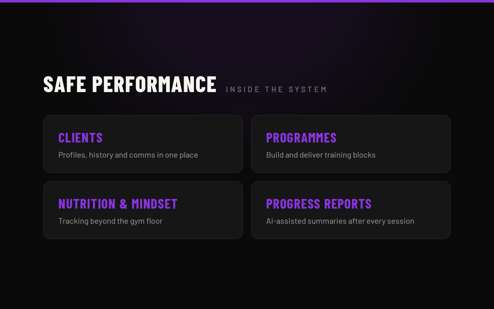 Safe Performance — platform modules